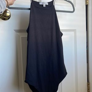 Sleeveless high neck body suit